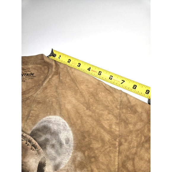 The Mountain Native American Bald Eagle Brown Tan Tie Dye T-shirt Size L 2009 - Picture 7 of 13